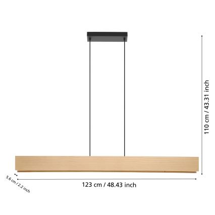Eglo - LED RGBW Ściemnialny żyrandol na lince LED/35W/230V 2700-6500K