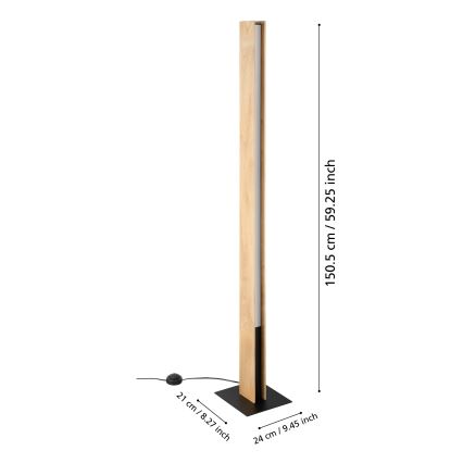 Eglo - LED RGBW Lampa podłogowa ściemnialna LED/35W/230V 2700-6500K