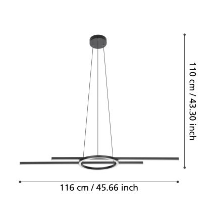 Eglo - LED Ściemnialny żyrandol na lince LED/21,4W/230V 2700-6500K