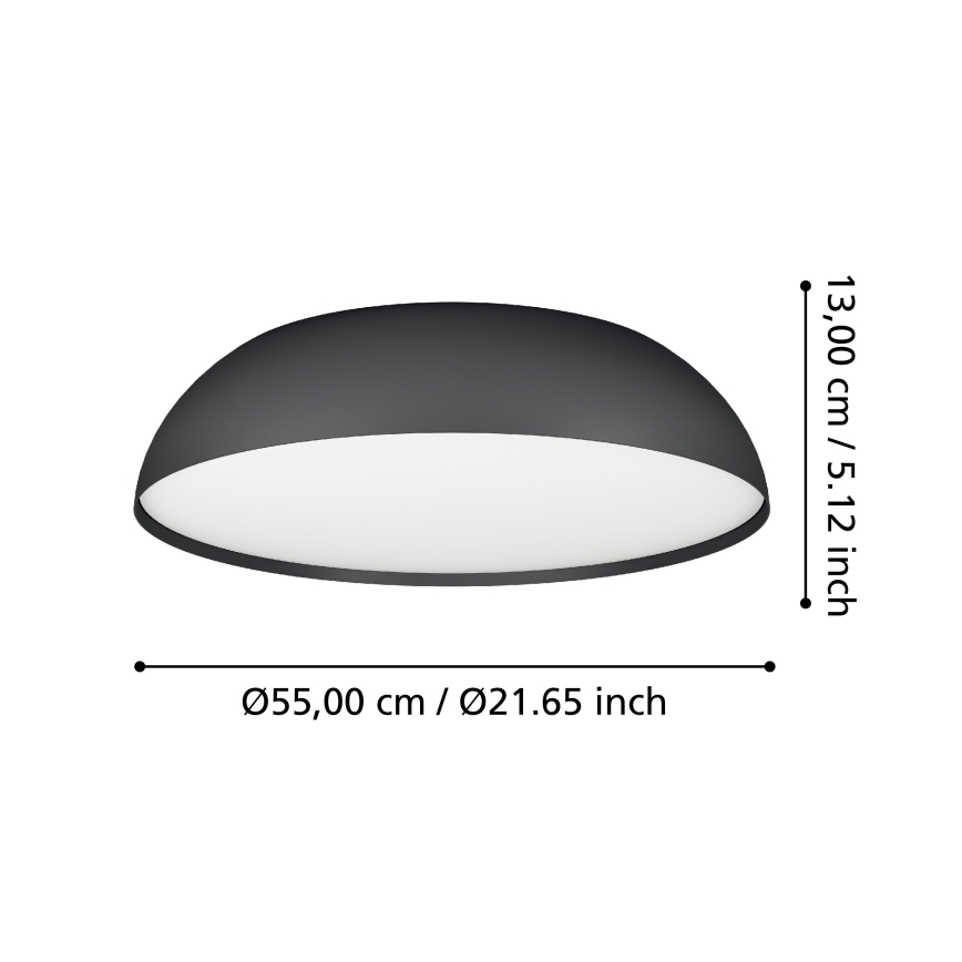 Eglo - Ściemnialna lampa sufitowa RGBW 3xLED/11W/230V 2700-6500K śr. 55 cm