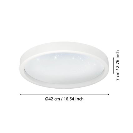 Eglo - LED RGBW Ściemnialny plafon LED/17,8W/230V 24700-6500K