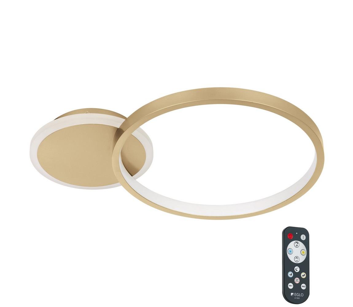 Eglo 900423 - LED Ściemnialny plafon GAFARES LED/15W/230V złoty + pilot
