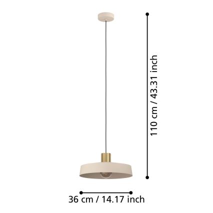 Eglo - Żyrandol na lince 1xE27/40W/230V