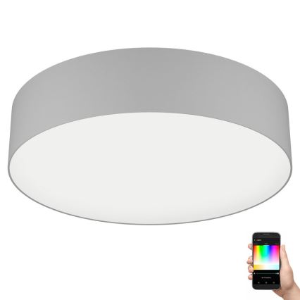 Eglo - LED RGBW Ściemnialny plafon LED/35W/230V szary