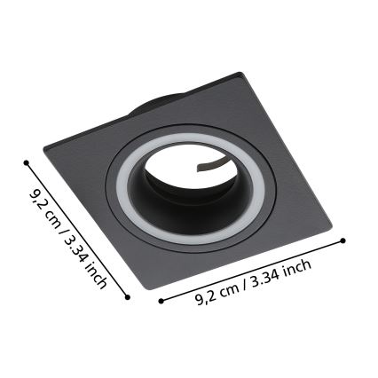Eglo - Oprawa sufitowa 1xGU10/35W/230V antracyt