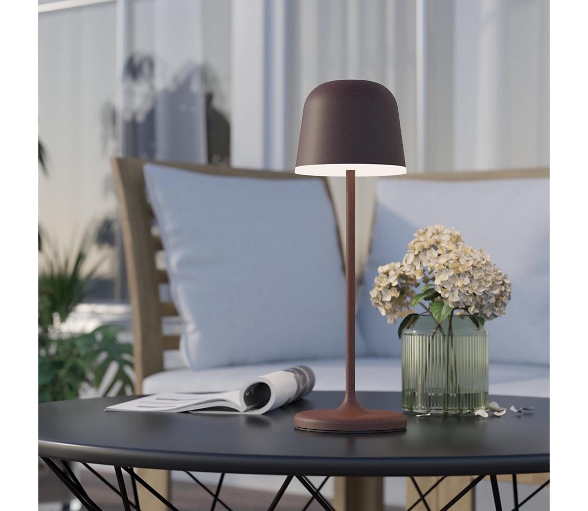 Eglo 900459 -LED Ściemnialna lampa zewnętrzna MANNERA 2,2W/5V 1800mAh brązowa IP54