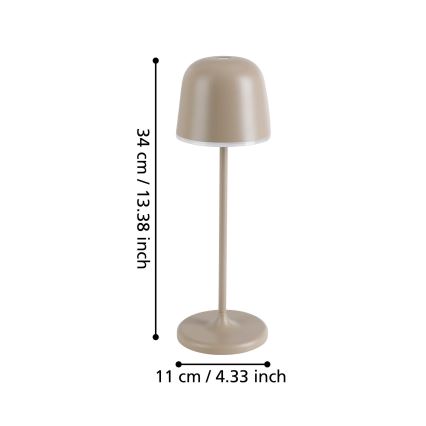 Eglo - LED Ściemnialna lampa zewnętrzna LED/2,2W/5V 1800 mAh beżowa IP54