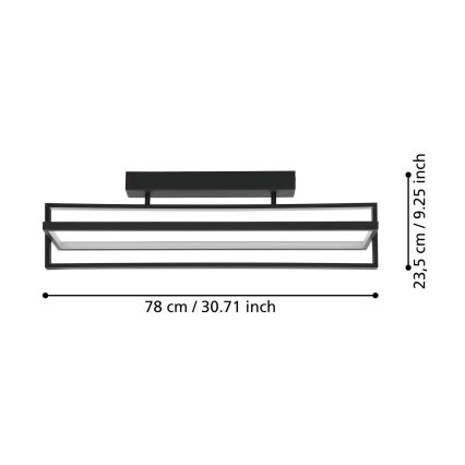 Eglo - LED Ściemnialny plafon LED/34W/230V + pilot