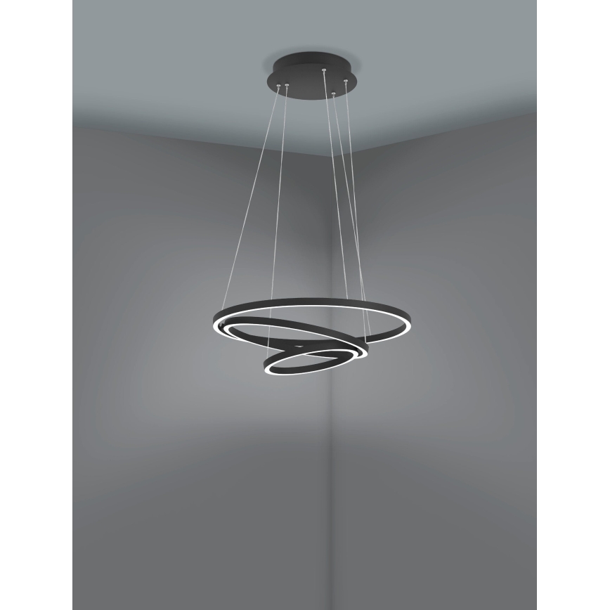 Eglo - LED Ściemnialny żyrandol na lince  LED/43,2W/230V czarny