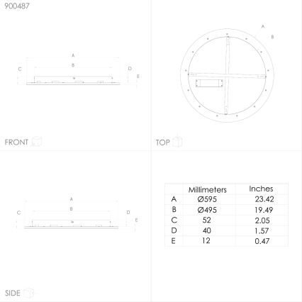 Eglo - LED RGBW Ściemnialny plafon LED/35W/230V 2700-6500K