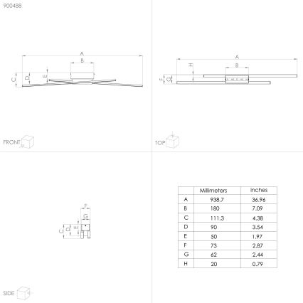 Eglo - LED Regulowane oświetlenie sufitowe 2xLED/13W/230V