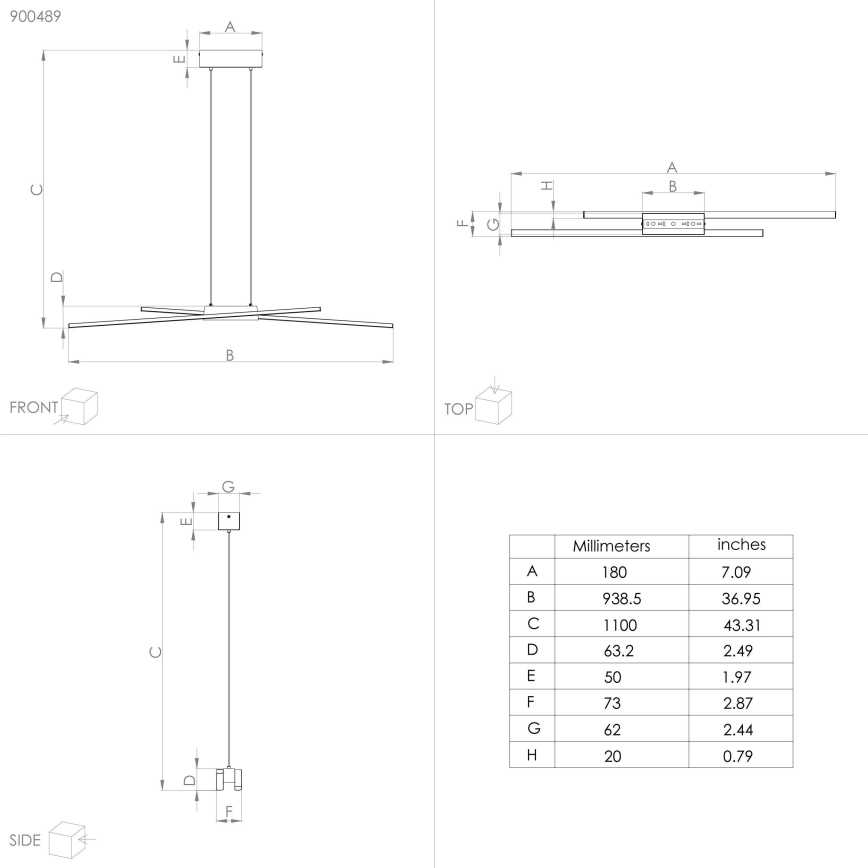 Eglo - LED Żyrandol ściemnialny na lince 2xLED/13W/230V
