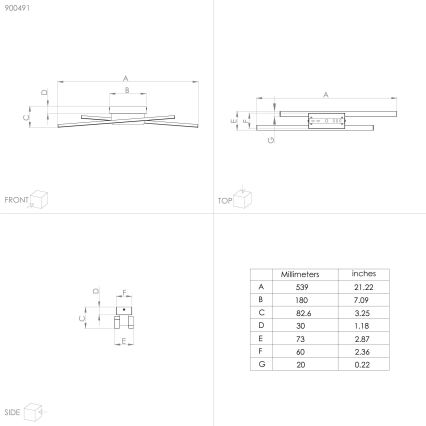 Eglo - LED Kinkiet 2xLED/6,3W/230V