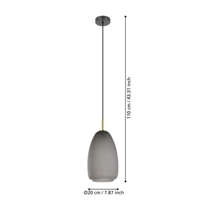 Eglo - Lampa wisząca na linkę 1xE27/40W/230V