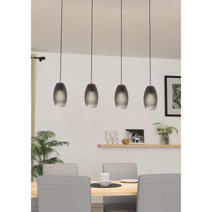 Eglo - Lampa wisząca na linkach 4xE27/40W/230V