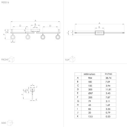 Eglo - Oprawa punktowa LED 4xLED/3,2W/230V + 2xLED/3,3W/230V