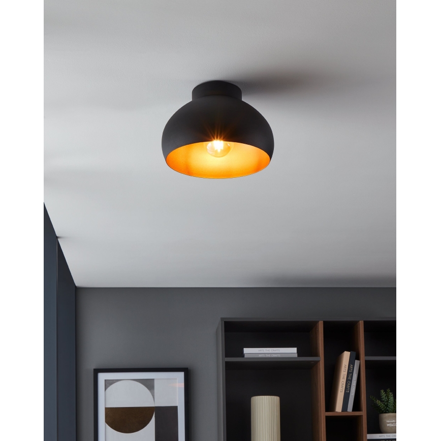 Eglo - Lampa sufitowa 1xE27/40W/230V czarna/miedziana