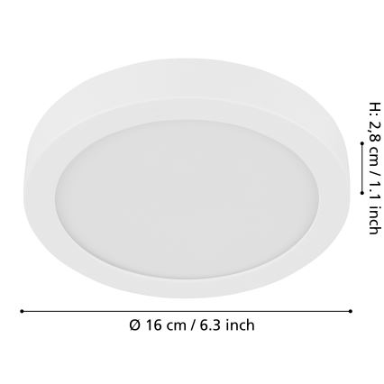 Eglo - LED Ściemnialny plafon LED/11W/230V biały