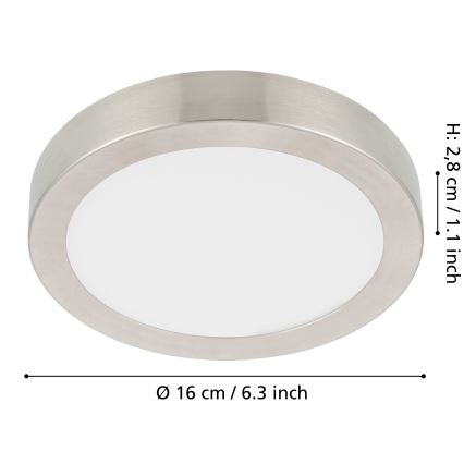 Eglo - LED Plafon ściemnialny LED/11W/230V matowy chrom