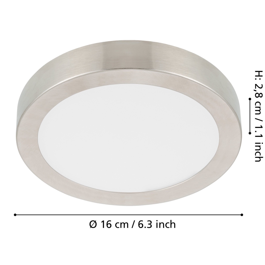 Eglo - LED Plafon ściemnialny LED/11W/230V matowy chrom