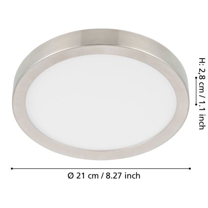 Eglo - LED Plafon ściemnialny LED/17W/230V matowy chrom