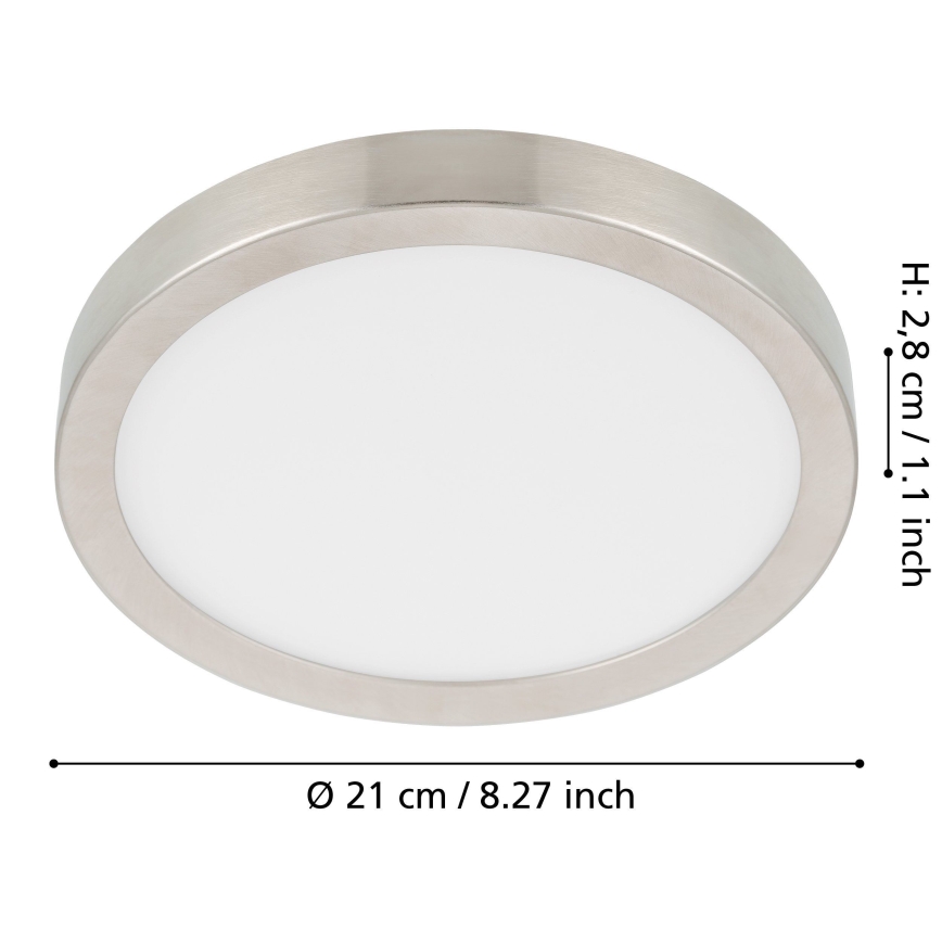 Eglo - LED Regulowane oświetlenie sufitowe LED/17W/230V matowy chrom