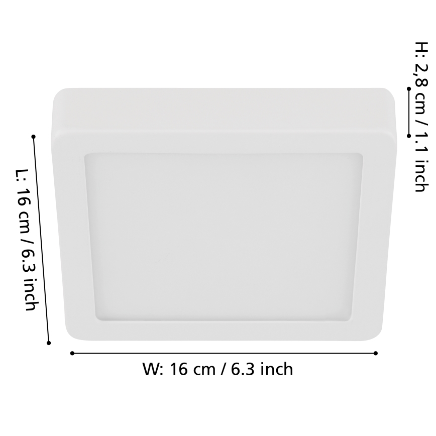 Eglo - LED regulowane oświetlenie sufitowe LED/11W/230V białe