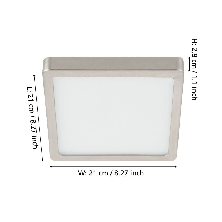 Eglo - LED Plafon ściemnialny LED/17W/230V matowy chrom