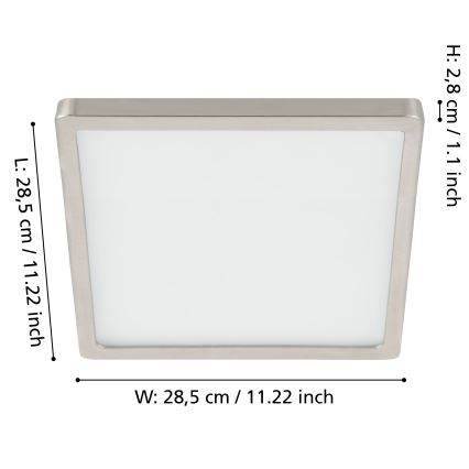 Eglo - LED Plafon ściemnialny LED/20,5W/230V matowy chrom