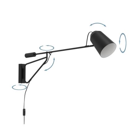 Eglo - Lampa ścienna 1xE27/28W/230V