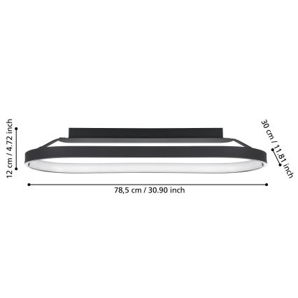 Eglo - LED Ściemnialny plafon LED/27W/230V