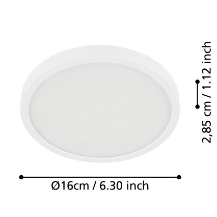 Eglo - LED Plafon łazienkowy LED/11W/230V IP44 biały