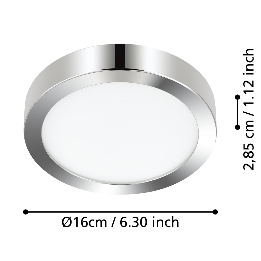 Eglo - LED Plafon łazienkowy LED/11W/230V IP44 chrom błyszczący