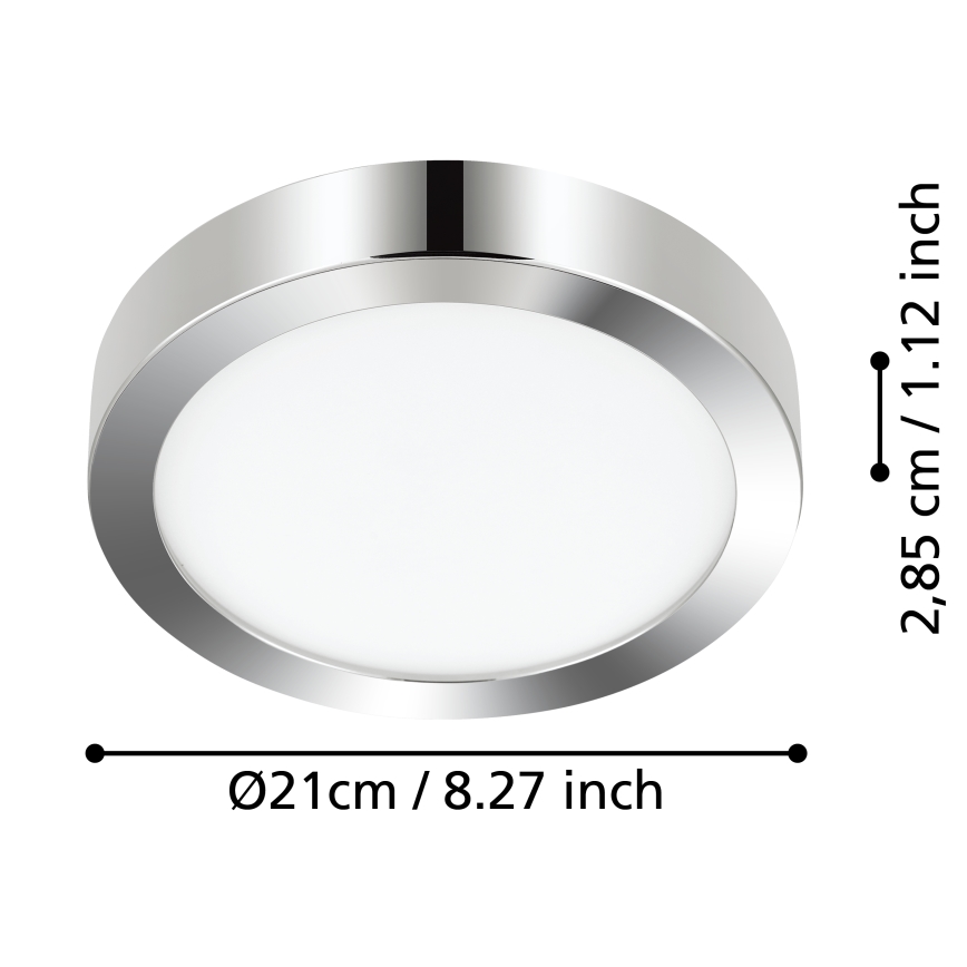 Eglo - LED Plafon łazienkowy LED/17W/230V IP44 chrom błyszczący