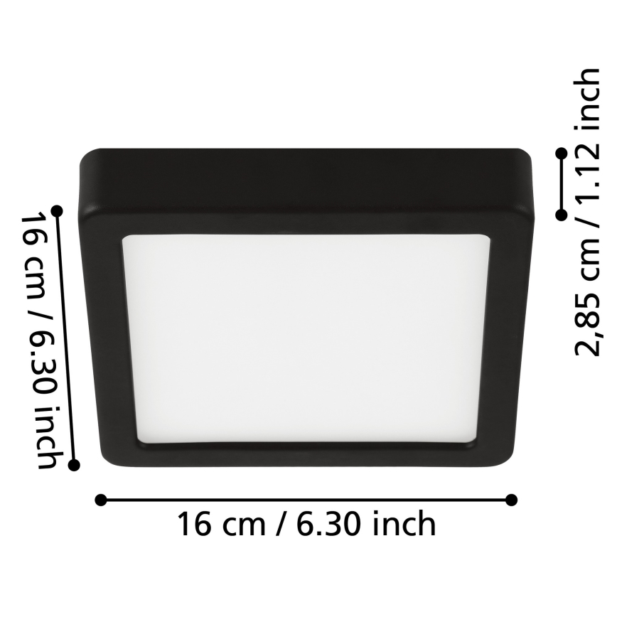 Eglo - LED Plafon łazienkowy LED/11W/230V IP44 czarny
