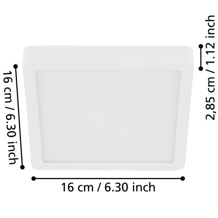 Eglo - LED Plafon łazienkowy LED/11W/230V IP44 biały