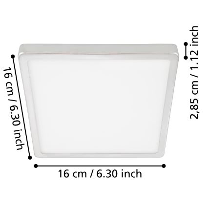 Eglo - LED Plafon łazienkowy LED/11W/230V IP44 chrom