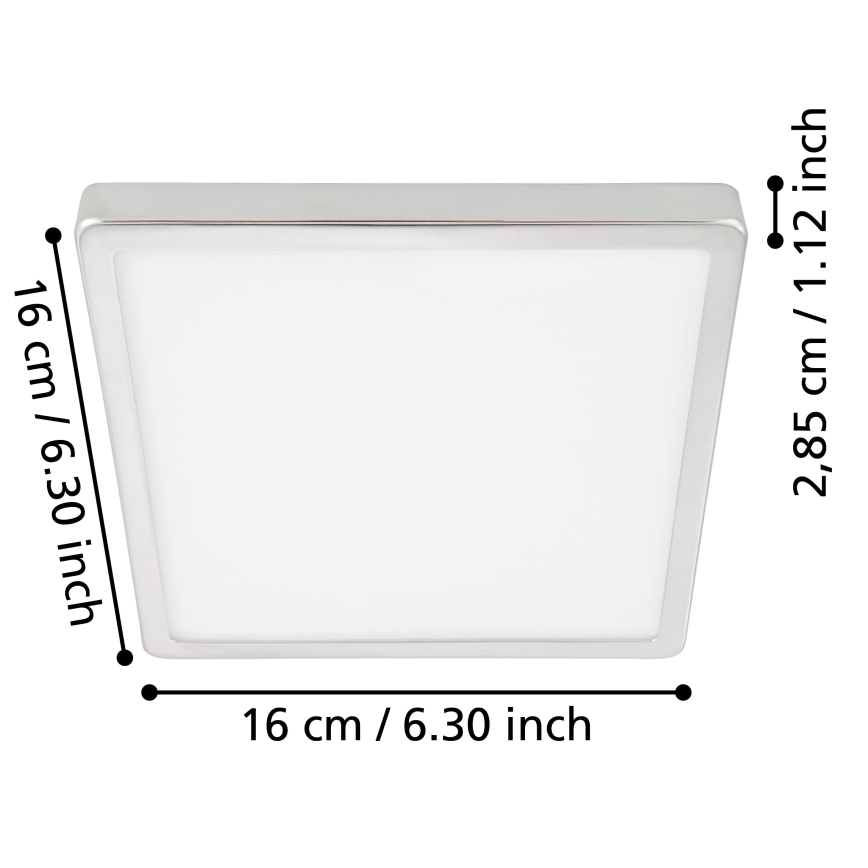 Eglo - LED Plafon łazienkowy LED/11W/230V IP44 chrom błyszczący