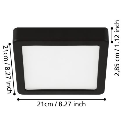 Eglo - LED sufitowe oświetlenie łazienkowe LED/17W/230V IP44 chrom błyszczący