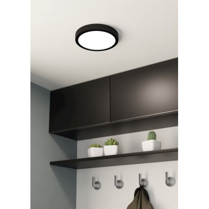 Eglo - LED Plafon łazienkowy LED/17W/230V czarny IP44