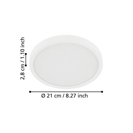 Eglo - LED Plafon łazienkowy LED/17W/230V biały IP44