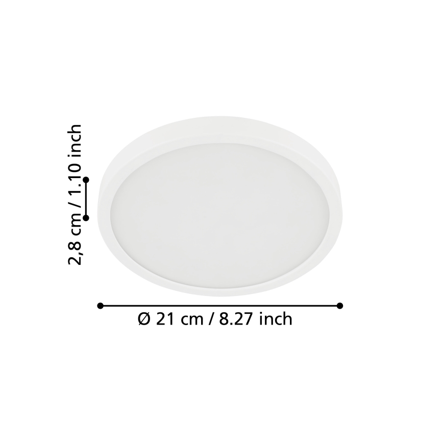Eglo - LED Plafon łazienkowy LED/17W/230V biały IP44