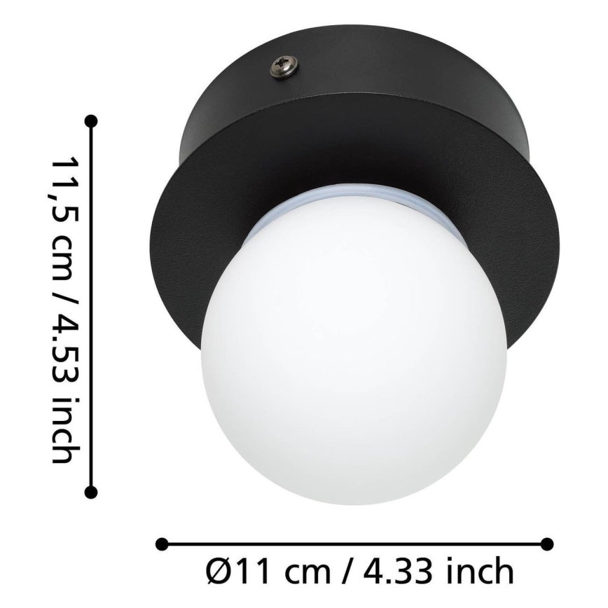 Eglo - LED Plafon łazienkowy LED/3,3W/230V IP44 czarny