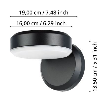 Eglo - LED Kinkiet zewnętrzny LED/10,8/230V IP54