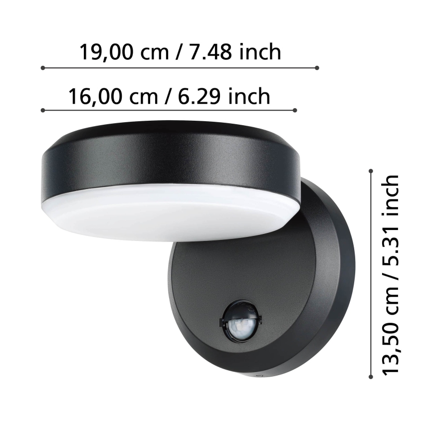 Eglo - LED Kinkiet zewnętrzny z czujnikiem LED/10,8/230V IP44