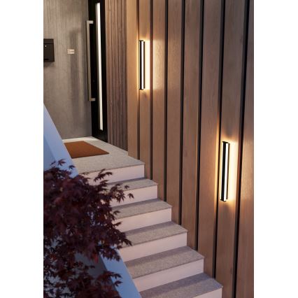 Eglo - LED Kinkiet zewnętrzny 2xLED/7W/230V 3000K IP55 czarne