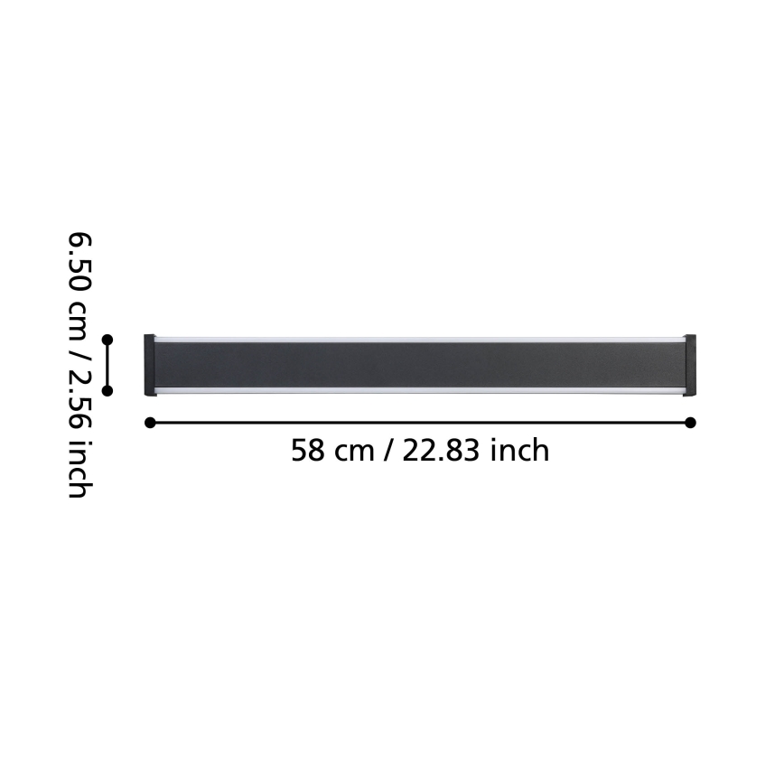 Eglo - LED Kinkiet zewnętrzny 2xLED/7W/230V 3000K IP55 czarne