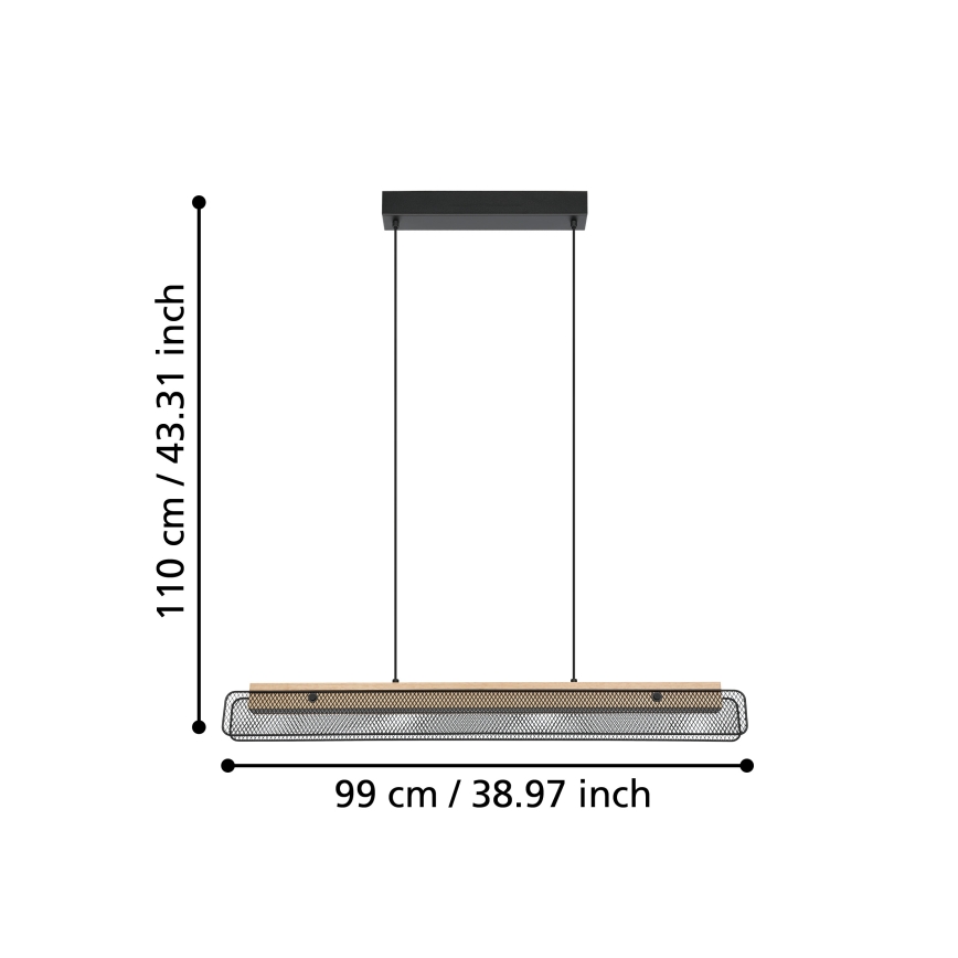 Eglo - LED RGBW Ściemnialny żyrandol na lince LED/34W/230V 2700-6500K