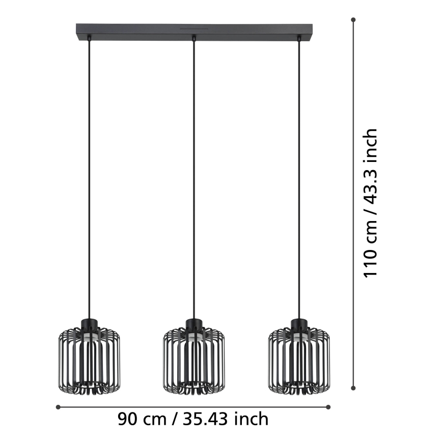 Eglo - LED RGBW Ściemnialny żyrandol na lince 3xLED/3,7W/230V 2700-6500K