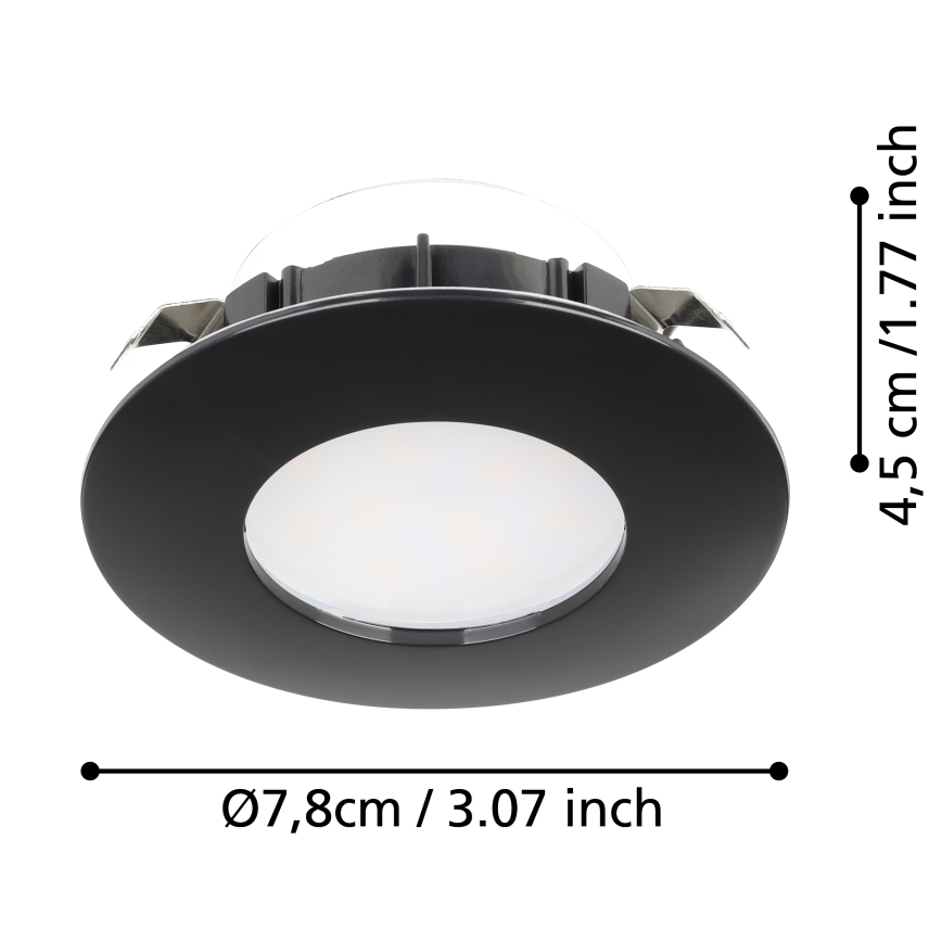 Eglo - ZESTAW 3x LED Łazienkowa oprawa wpuszczana PINEDA LED/4,9W/230V IP44